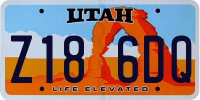 UT license plate Z186DQ
