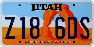 UT license plate Z186DS