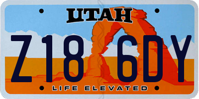 UT license plate Z186DY