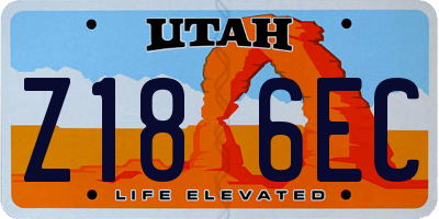 UT license plate Z186EC