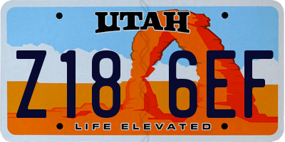UT license plate Z186EF