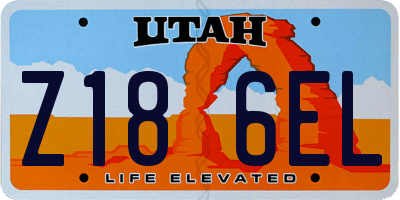 UT license plate Z186EL