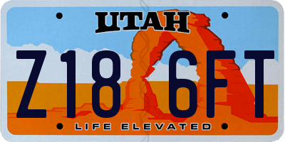 UT license plate Z186FT