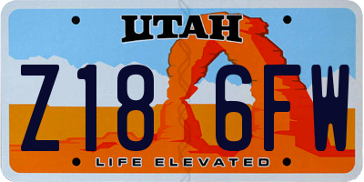UT license plate Z186FW
