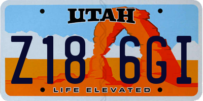 UT license plate Z186GI