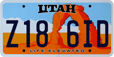 UT license plate Z186ID