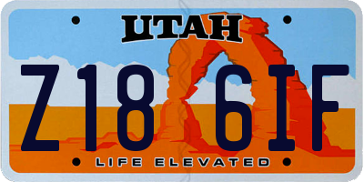 UT license plate Z186IF