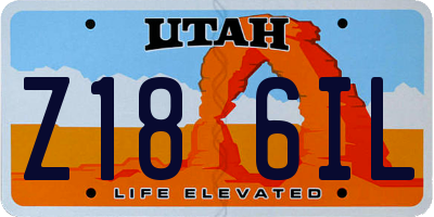 UT license plate Z186IL
