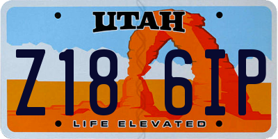 UT license plate Z186IP