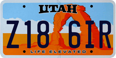 UT license plate Z186IR