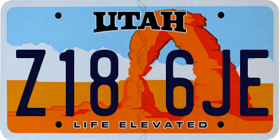 UT license plate Z186JE