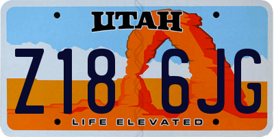 UT license plate Z186JG