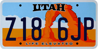 UT license plate Z186JP