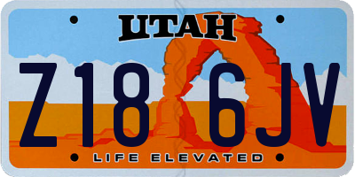 UT license plate Z186JV
