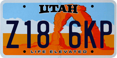UT license plate Z186KP