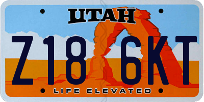 UT license plate Z186KT