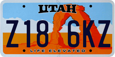 UT license plate Z186KZ