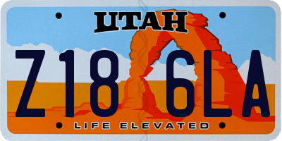 UT license plate Z186LA