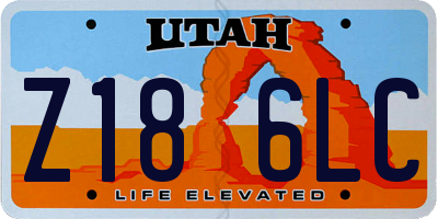UT license plate Z186LC
