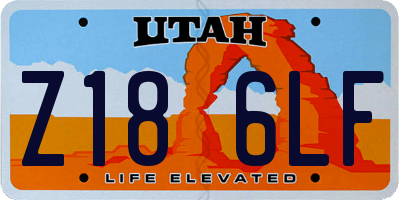 UT license plate Z186LF
