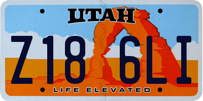 UT license plate Z186LI