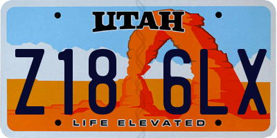 UT license plate Z186LX