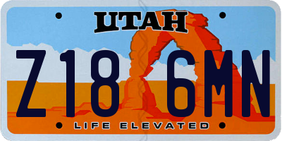 UT license plate Z186MN