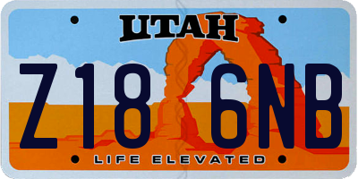 UT license plate Z186NB