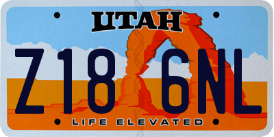 UT license plate Z186NL