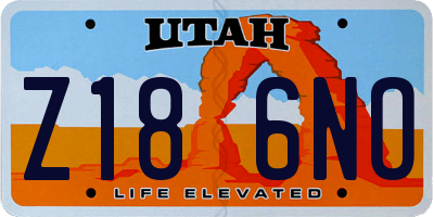 UT license plate Z186NO