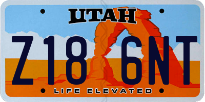 UT license plate Z186NT