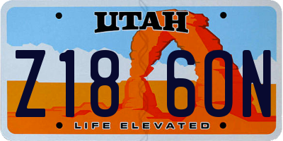 UT license plate Z186ON
