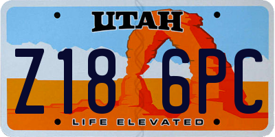 UT license plate Z186PC