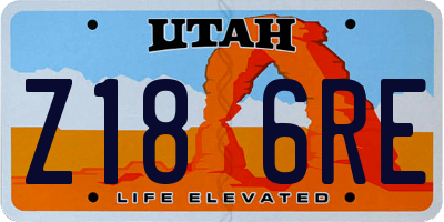 UT license plate Z186RE