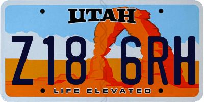 UT license plate Z186RH