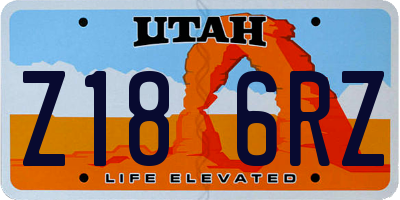 UT license plate Z186RZ