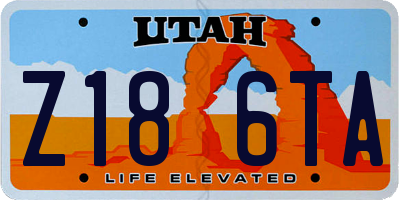 UT license plate Z186TA