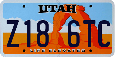 UT license plate Z186TC
