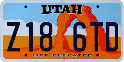 UT license plate Z186TD