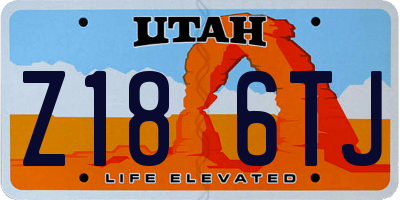 UT license plate Z186TJ