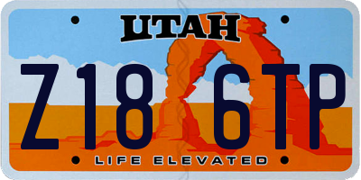 UT license plate Z186TP