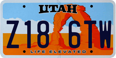 UT license plate Z186TW