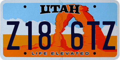UT license plate Z186TZ