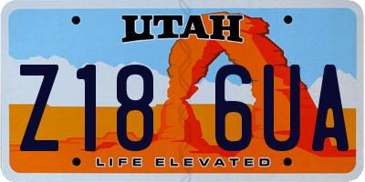 UT license plate Z186UA