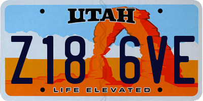 UT license plate Z186VE
