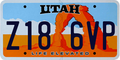 UT license plate Z186VP
