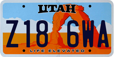 UT license plate Z186WA