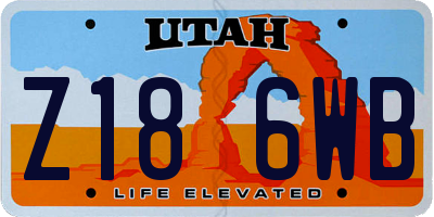 UT license plate Z186WB