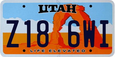 UT license plate Z186WI