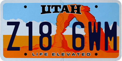 UT license plate Z186WM